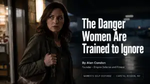 Adult women’s self-defense awareness training at Empire Defense and Fitness in Albany NY