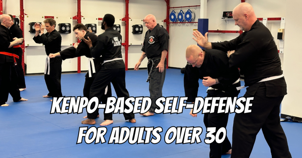 Adults training Kenpo-based self-defense at Empire Defense and Fitness in Albany NY