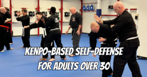 Adults training Kenpo-based self-defense at Empire Defense and Fitness in Albany NY