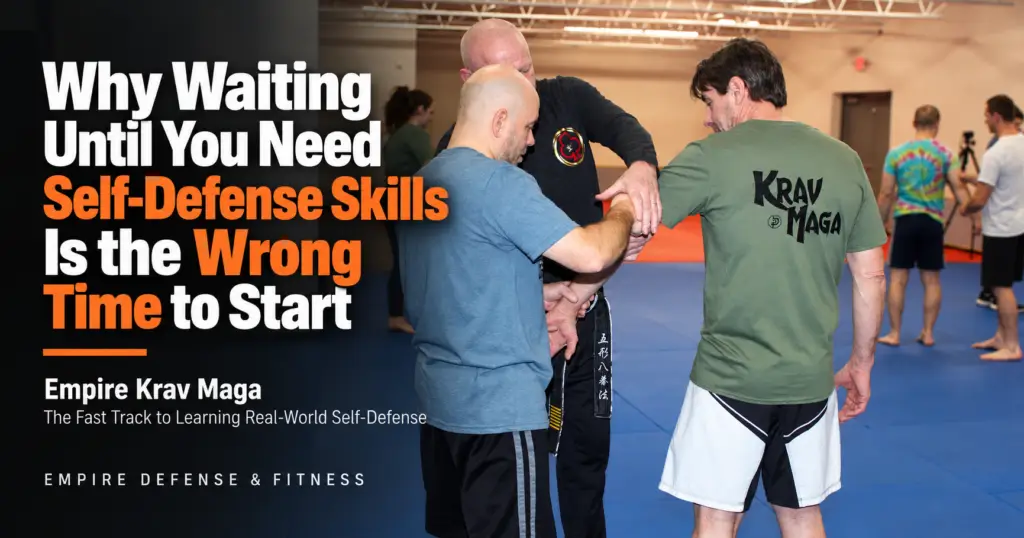 Adults developing practical self-defense skills through Empire Krav Maga training in Albany NY